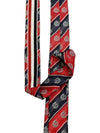 Anchor Stripe Silk Tie Black Red - THOM BROWNE - BALAAN 4