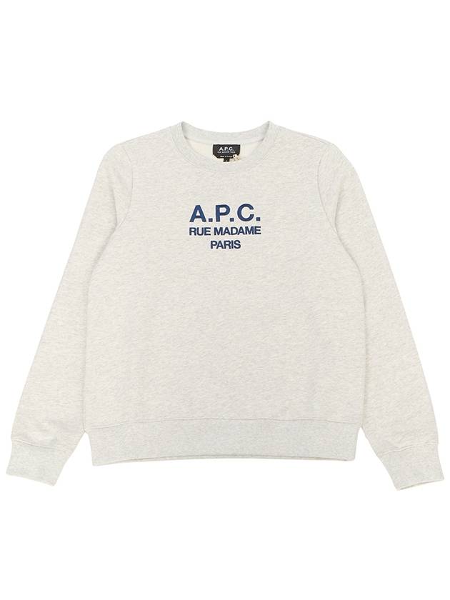 Women's Tina Logo Sweat Sweatshirt Heather Ecru - A.P.C. - BALAAN 2