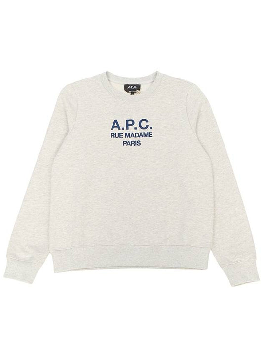 Women's Tina Logo Sweat Sweatshirt Heather Ecru - A.P.C. - BALAAN 2