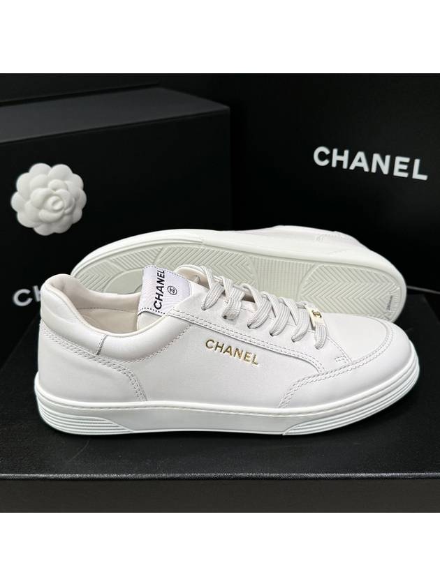 Men's Sneakers Calfskin Bold Lettering Superior - CHANEL - BALAAN 9