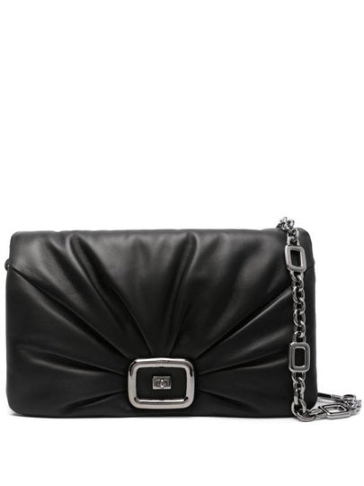 Viv' Choc Large Leather Shoulder Bag Black - ROGER VIVIER - BALAAN 2