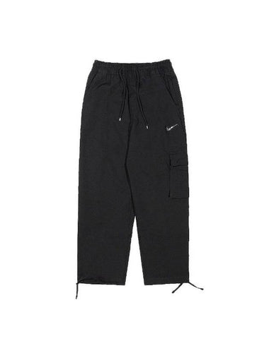 NSW Icon Plush Cargo Straight Pants Black - NIKE - BALAAN 1