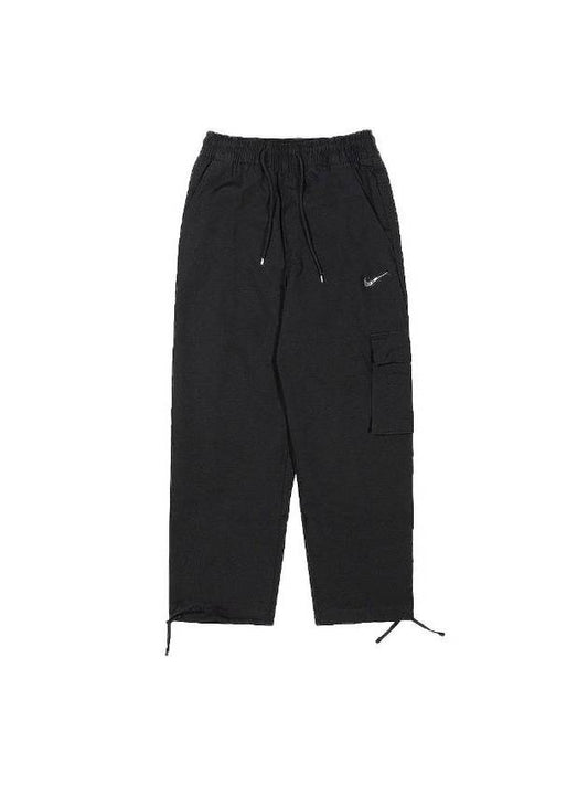 NSW Icon Plush Cargo Straight Pants Black - NIKE - BALAAN.