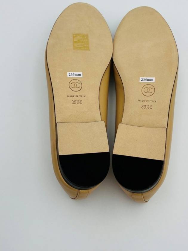 Classic ballerina flat shoes black beige two tone G02819 - CHANEL - BALAAN 9