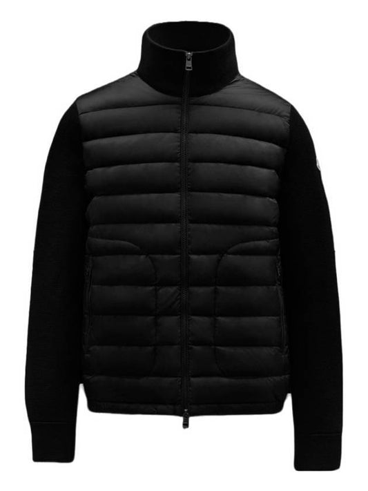 Padded Wool Zip-up Jacket Black - MONCLER - BALAAN 1