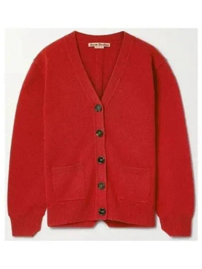 Wool Blend Cardigan Red - ACNE STUDIOS - BALAAN 2