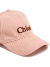 Kids Logo Embroidered Corduroy Ball Cap Pink C20269 454 - CHLOE - BALAAN 3