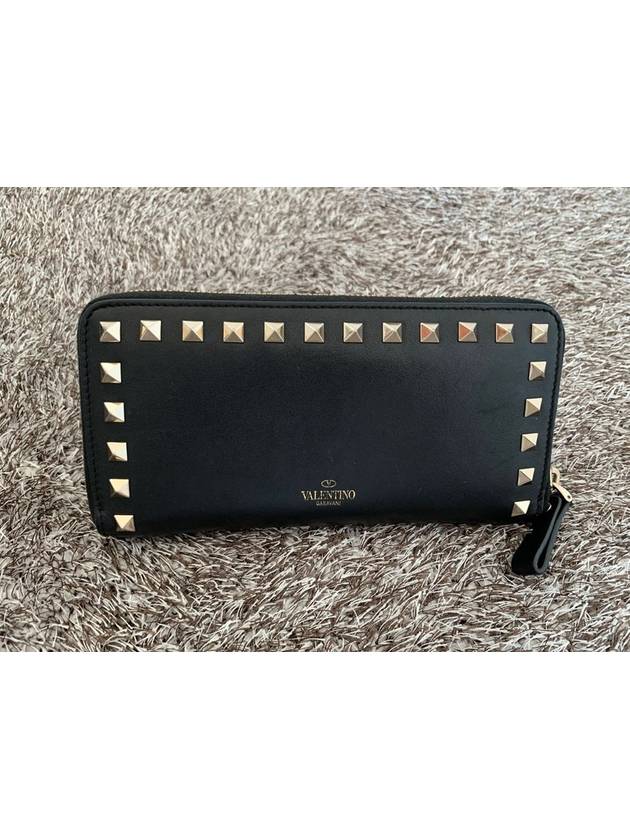 Rockstud 3 fold zipper long wallet - VALENTINO - BALAAN 1