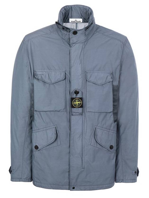 Wappen Patch Pocket Field Zip Up Jacket Blue - STONE ISLAND - BALAAN 1