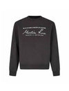 Logo Print Crew Neck Sweatshirt Black - MARTINE ROSE - BALAAN 2