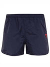 Heart Logo Swim Shorts Navy Blue - AMI - BALAAN 2