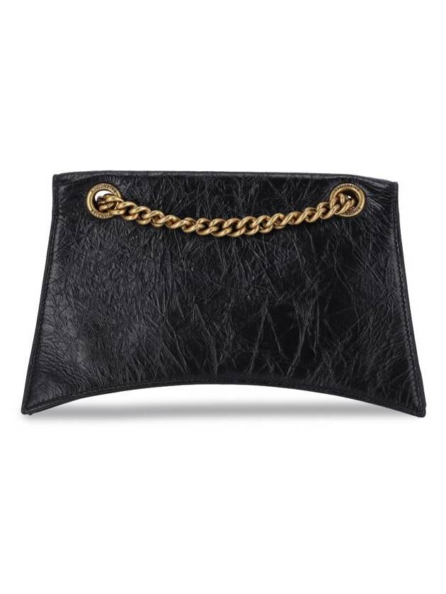 Crush Logo Gold Chain Small Shoulder Bag Black - BALENCIAGA - BALAAN 4