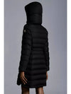 Flammette Long Down Jacket Black - MONCLER - BALAAN 6