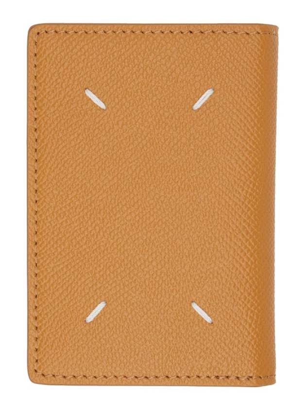 Stitched Bi-Fold Leather Card Wallet Mustard - MAISON MARGIELA - BALAAN 2