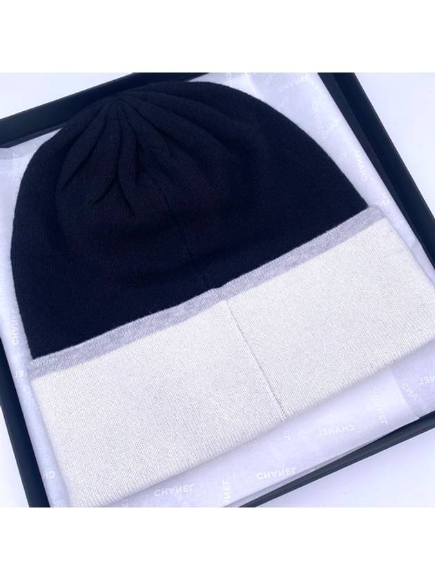 season CC logo cashmere beanie black white aaa629 - CHANEL - BALAAN 5