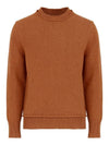 Elbow Patch Wool Knit Top Brown - MAISON MARGIELA - BALAAN 1