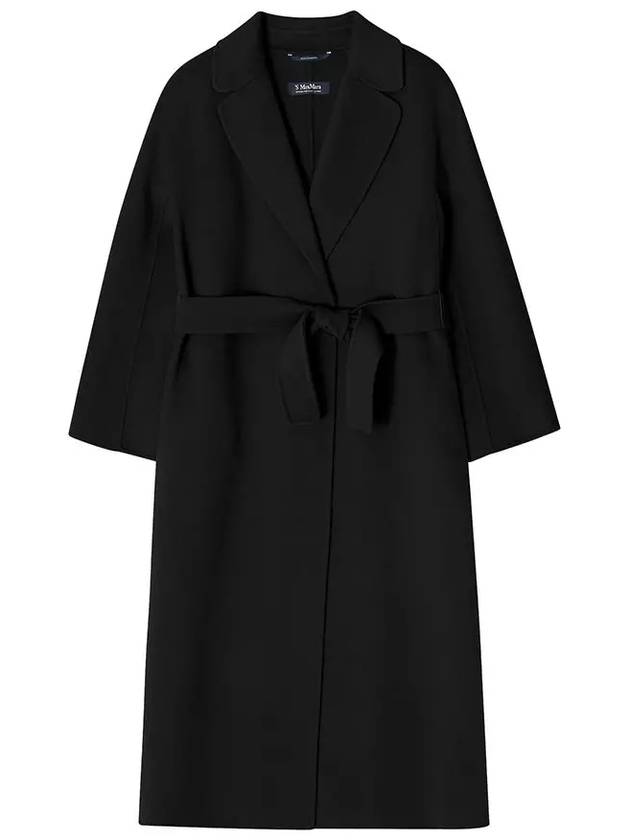 Women's Esturian Virgin Wool Single Coat Black - MAX MARA - BALAAN 5