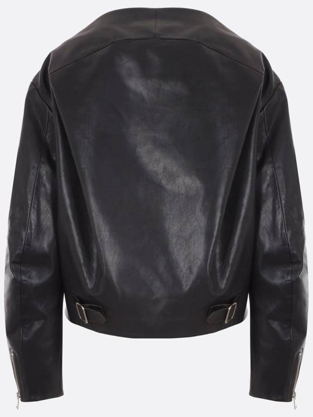 E women's jacket coat 58A139S23113AKF0002 leather cropped jacket - PRADA - BALAAN 3