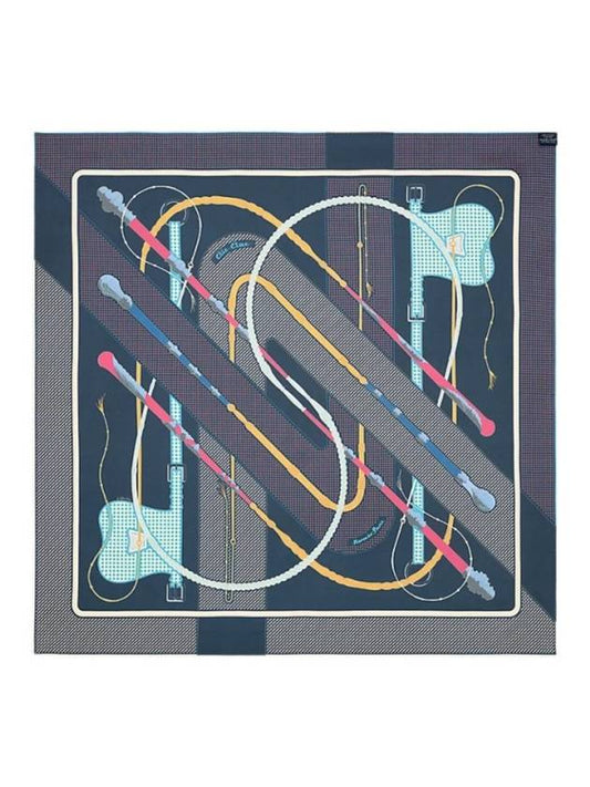 Click Clock Double Face Silk Double Sided Women's Scarf 90 H901662S 02 - HERMES - BALAAN 2