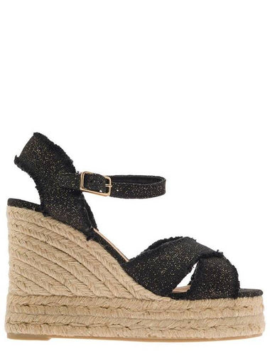 Beige Canvas Wedge Sandals - CASTANER - BALAAN 1