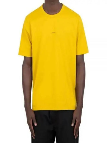 Metropolis Series Mercerized Jersey Logo Print Short Sleeve T-Shirt Yellow - CP COMPANY - BALAAN 1