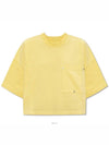 Crew Neck Pocket Short Sleeve T-Shirt Yellow - BOTTEGA VENETA - BALAAN 5