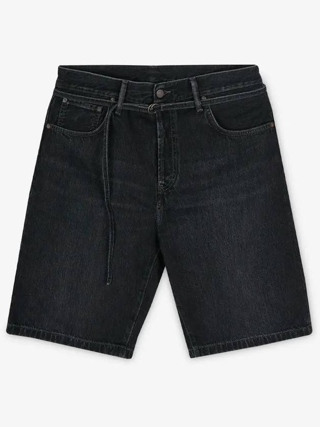 Men's Belt Denim Shorts Black - ACNE STUDIOS - BALAAN 3