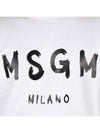 Milano Logo Print Sweatshirt White - MSGM - BALAAN 7