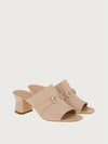 Gancini Ornament Sandal Heels Beige - SALVATORE FERRAGAMO - BALAAN 1