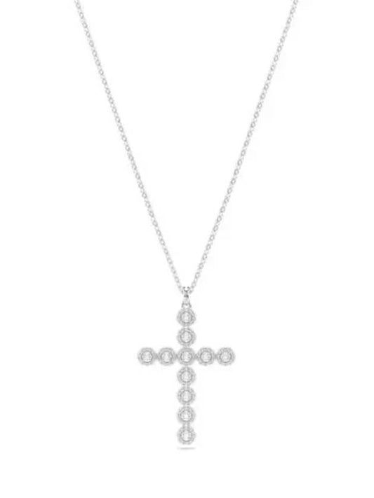 Insigne Angelic Cross Rhodium Necklace Silver - SWAROVSKI - BALAAN 2