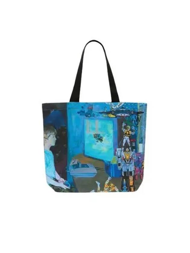 Print Canvas Tote Bag Blue - JW ANDERSON - BALAAN 2