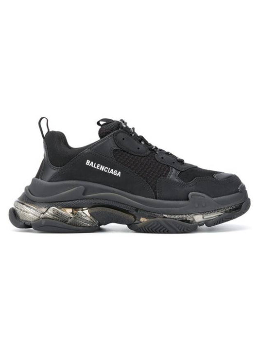 Triple S Sneakers Clear Sole Black - BALENCIAGA - BALAAN.