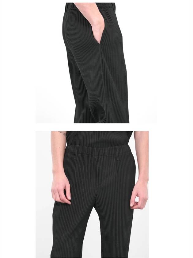 Pleated Straight Pants Black - ISSEY MIYAKE - BALAAN 6