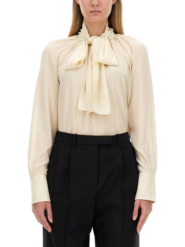 Women s Crepe Silk Blouse Eggshell - GIVENCHY - BALAAN 2