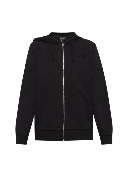 Quentin ZIp Up Hoodie Black - A.P.C. - BALAAN 1