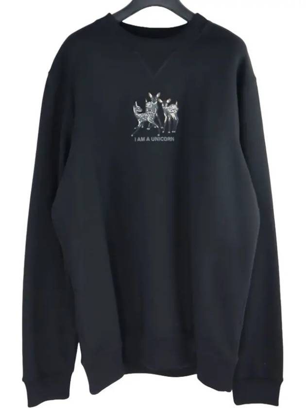 Cotton Sweatshirt Black - BURBERRY - BALAAN 3