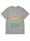 Logo Print Cotton Short Sleeve T-Shirt Grey - GANNI - BALAAN 6