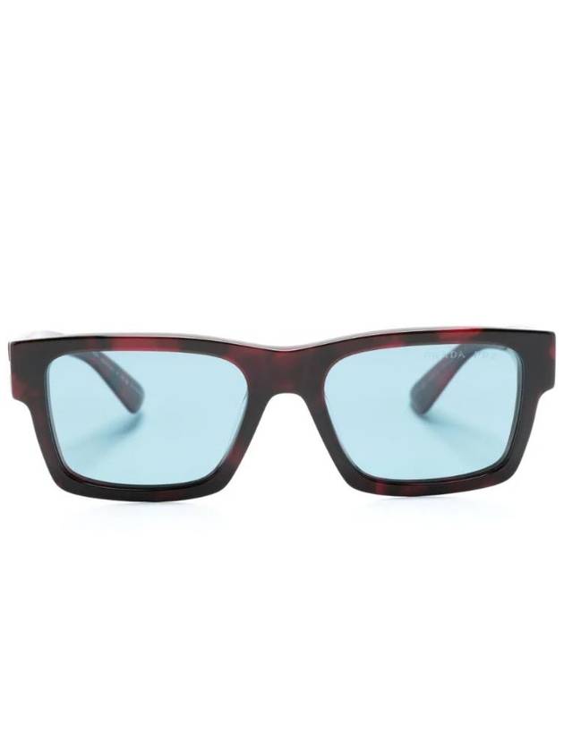 Eyewear Tortoiseshell Effect Rectangular Frame Sunglasses PR25ZS - PRADA - BALAAN 1