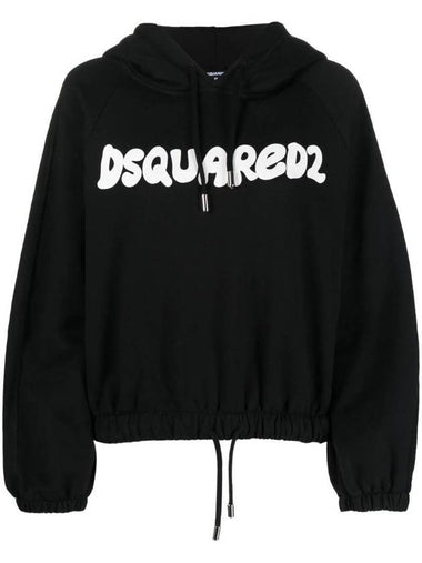 logo print long sleeve hoodie S72GU0443S25516 - DSQUARED2 - BALAAN 1