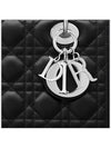 Cannage Lambskin Medium Lady Tote Bag Black - DIOR - BALAAN 5