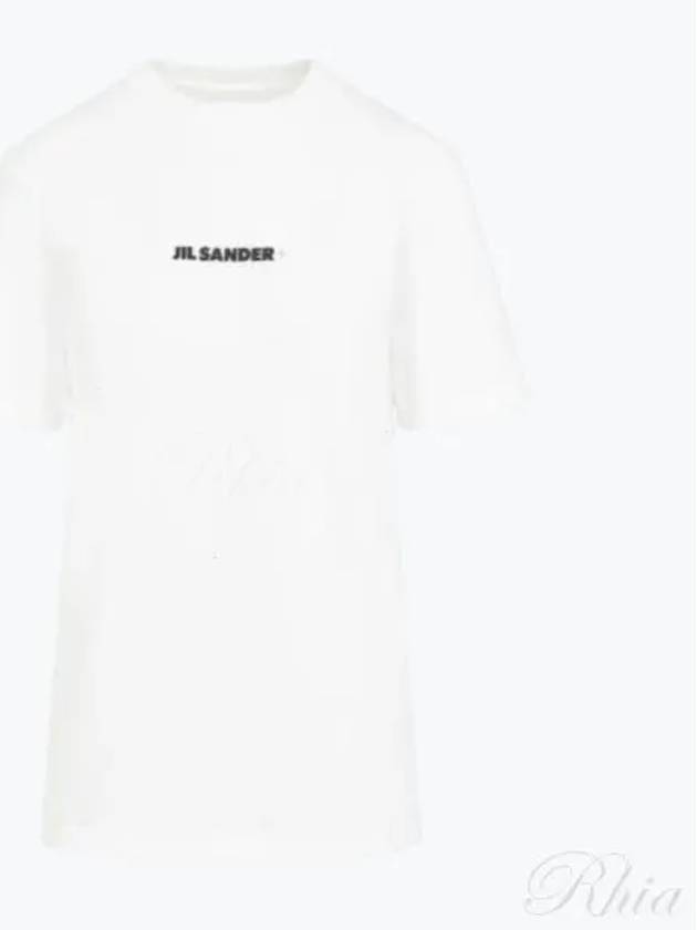 Logo Print Short Sleeve T-Shirt White - JIL SANDER - BALAAN 2