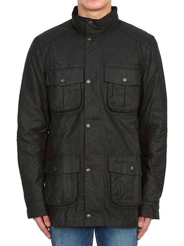 Corbridge Wax Zip-Up Jacket Black - BARBOUR - BALAAN 3