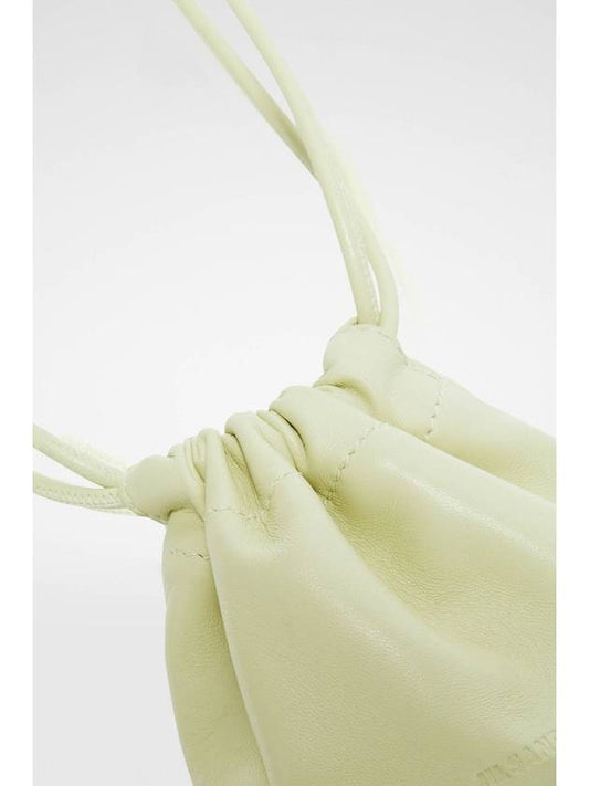 Dumpling Mini Drawstring Lambskin Leather Cross Bag Light Green - JIL SANDER - BALAAN 2