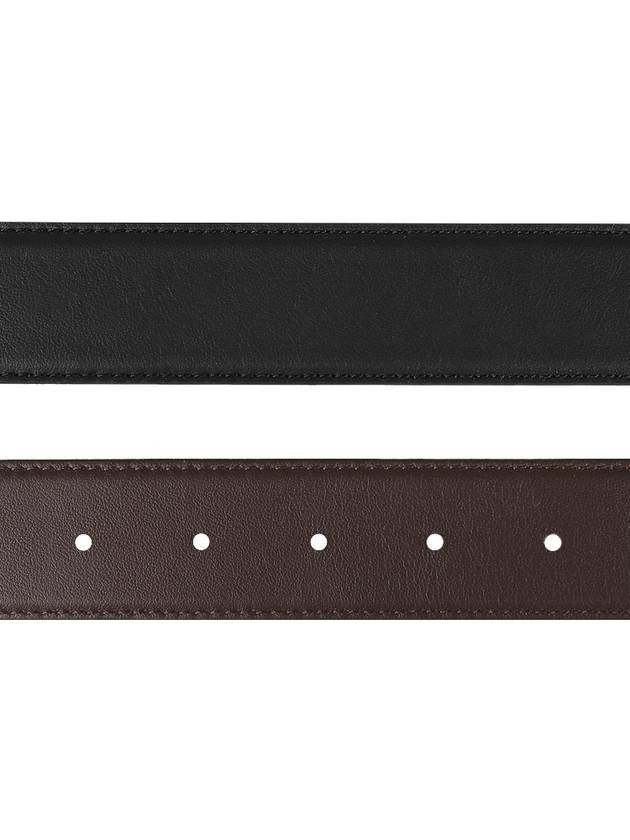 Reversible Gancini Leather Belt Black - SALVATORE FERRAGAMO - BALAAN 5