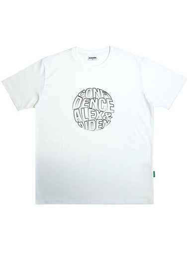 Circle Line Short Sleeve T-shirt White - ALEX&AIDEN - BALAAN 1