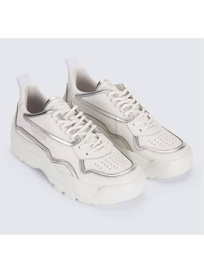 Gumboy Low-Top Sneakers Silver White - VALENTINO - BALAAN 2