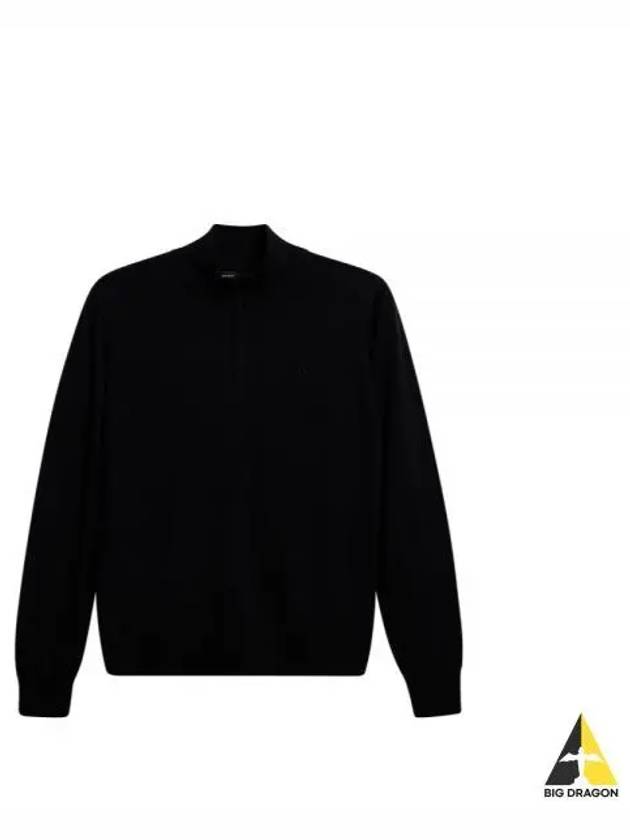 Kiyan Quarter Zip Wool Knit Top Black - J.LINDEBERG - BALAAN 2