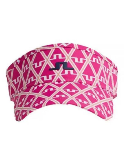 Women's Bonnie Print Visor Geo Fuchsia Purple - J.LINDEBERG - BALAAN 2