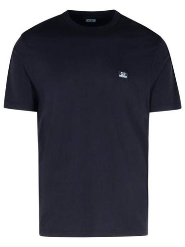 Logo Short Sleeve T-Shirt Blue - CP COMPANY - BALAAN 1