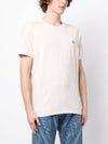 ORB Logo Cotton Short Sleeve T-Shirt Beige - VIVIENNE WESTWOOD - BALAAN 3